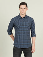 Crocodile Men's Checks Slim Fit Shirt