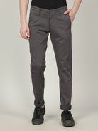 Crocodile Men's Grey Slim Fit Trouser