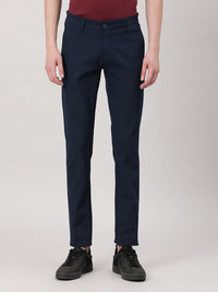 Casual Navy Solid Trouser