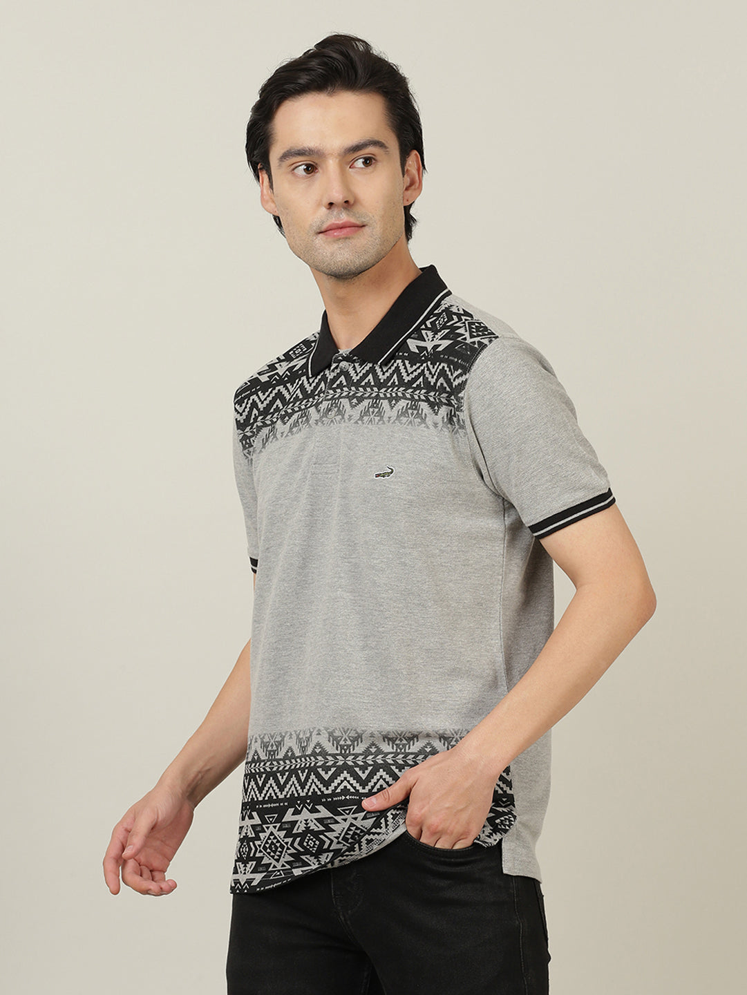 Crocodile Men's Printed Polo T-Shirt