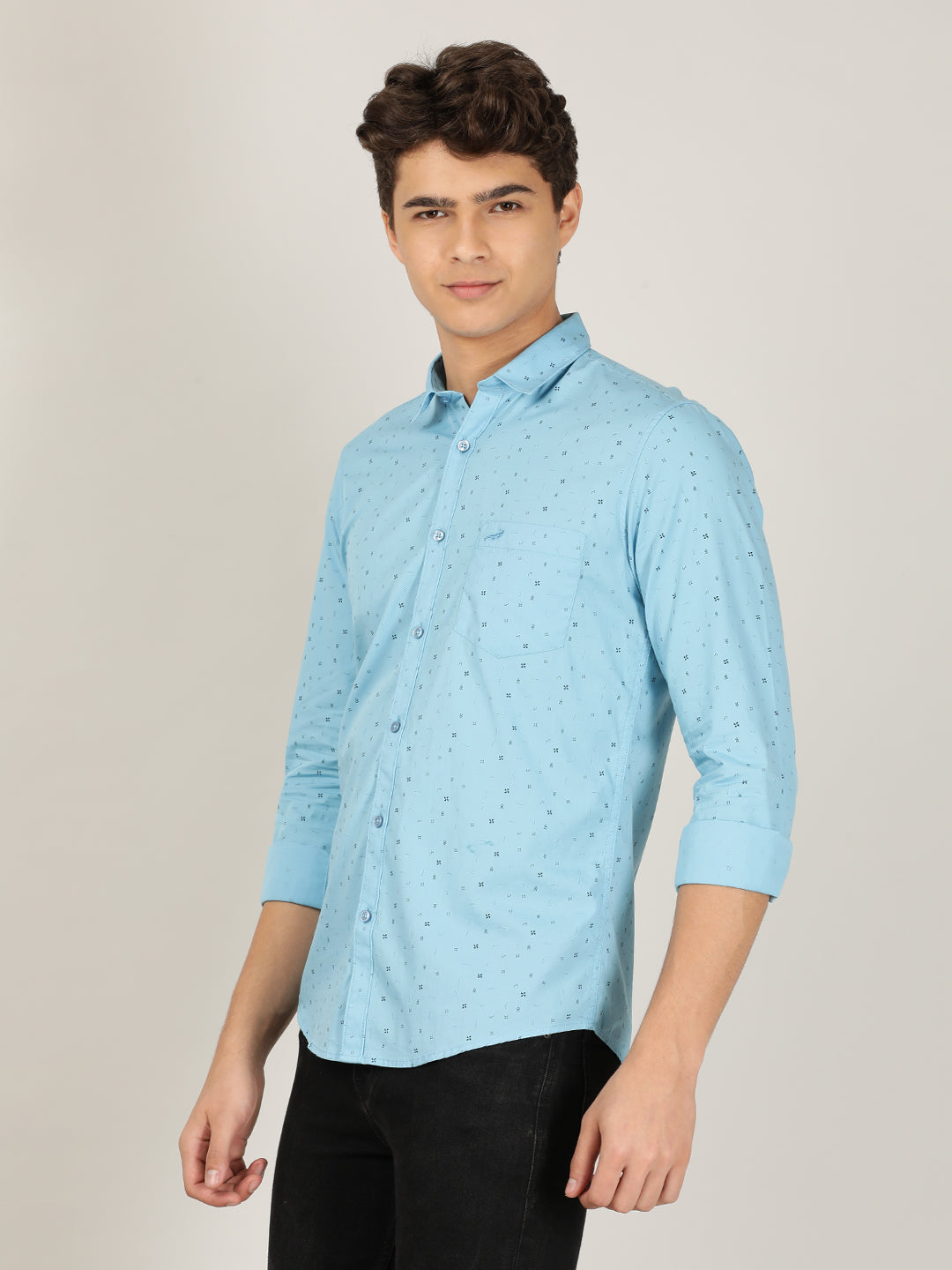 Crocodile Blue Casual Shirt