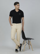 Crocodile Slim Fit Beige Trouser for Men