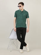 Crocodile Men Dark Green Casual T-Shirt