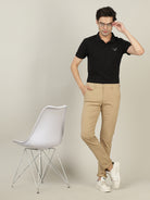 Crocodile Men Khaki Slim Fit Trousers