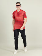 Crocodile Collar Striper Polo T-Shirt