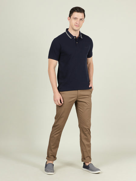 Men Solid Polo T-Shirt