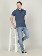 Crocodile Denim Melange Solid Polo T-Shirt