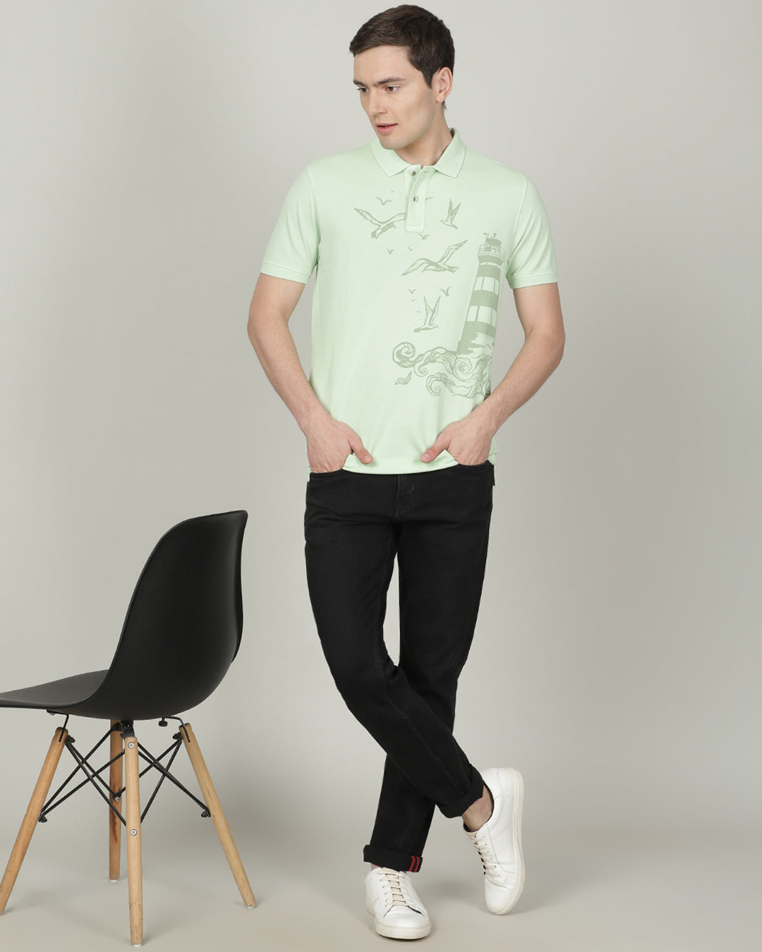Crocodile Green Half Sleeve T-shirt