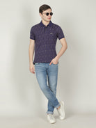 Crocodile Aop Blue Polo T-shirt