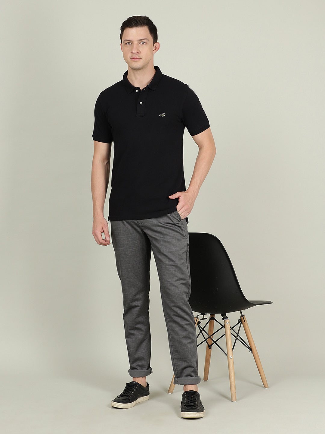 Crocodile Men's Men Solid Polo T-Shirt Online